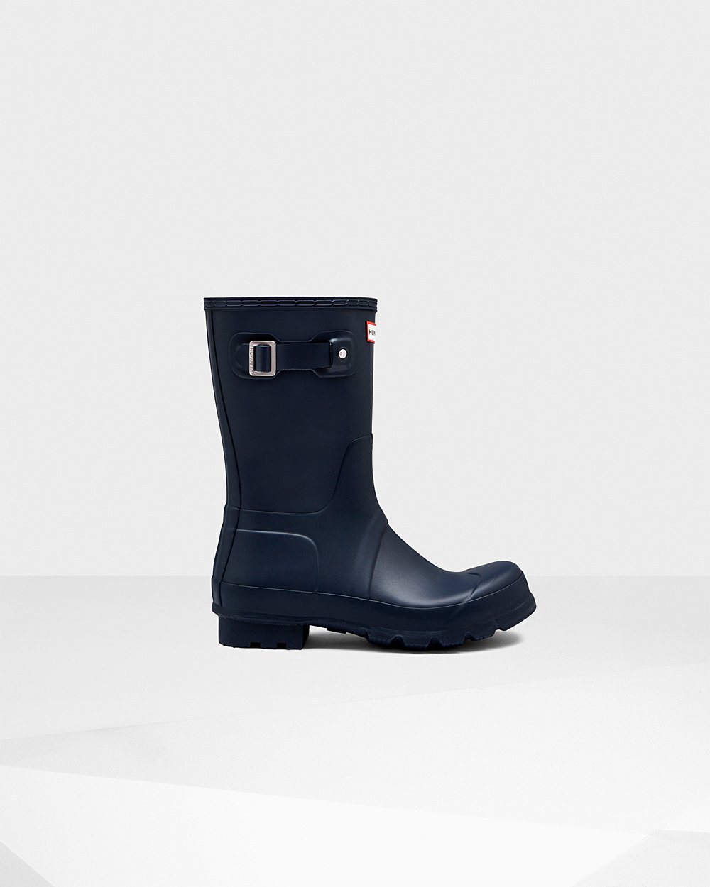 Bottes Courtes de Pluie Hunter Original Homme Bleu Marine IEOVZXT-84